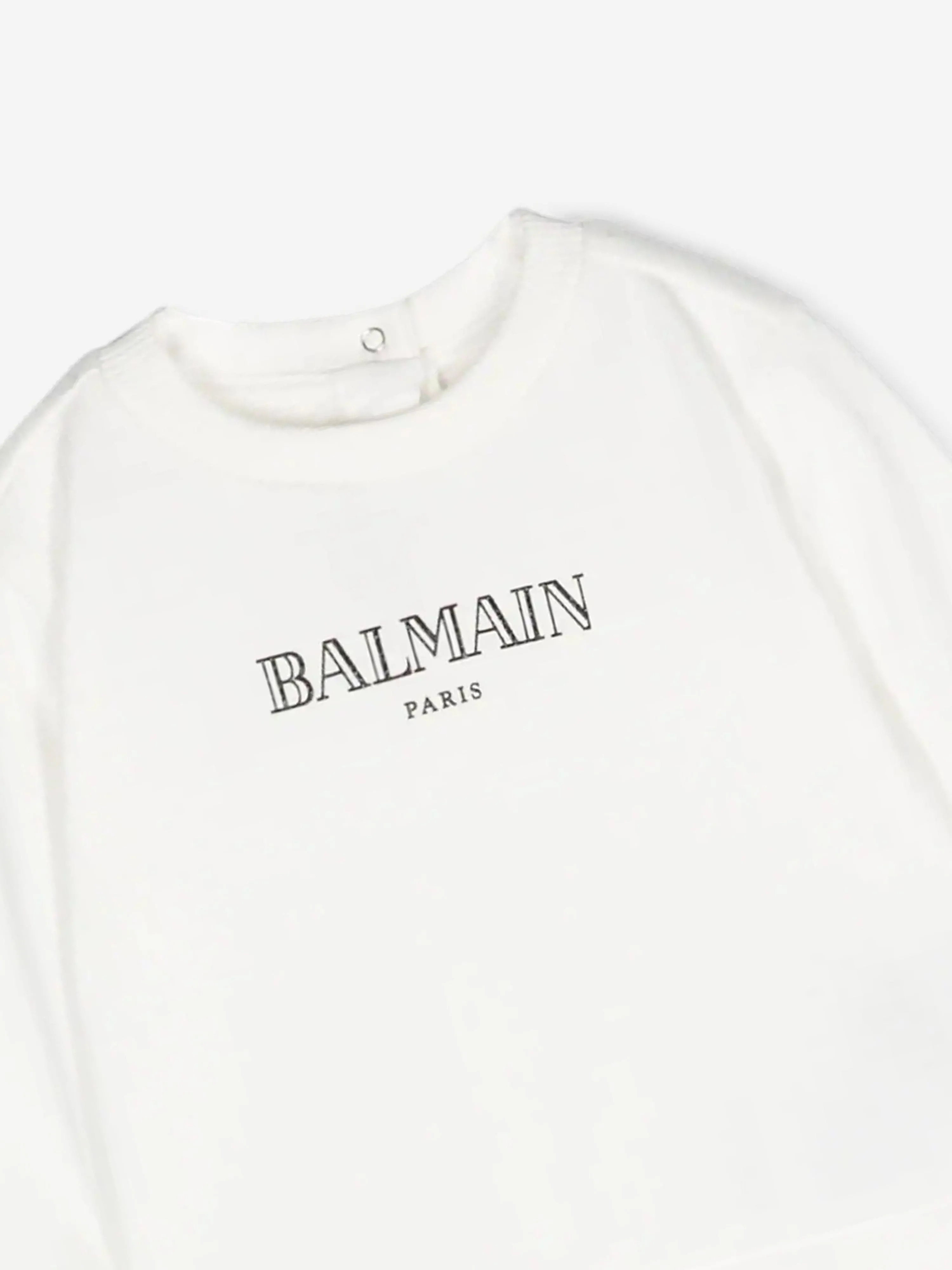 Balmain Baby Paris Logo Sweatshirt in Ivory