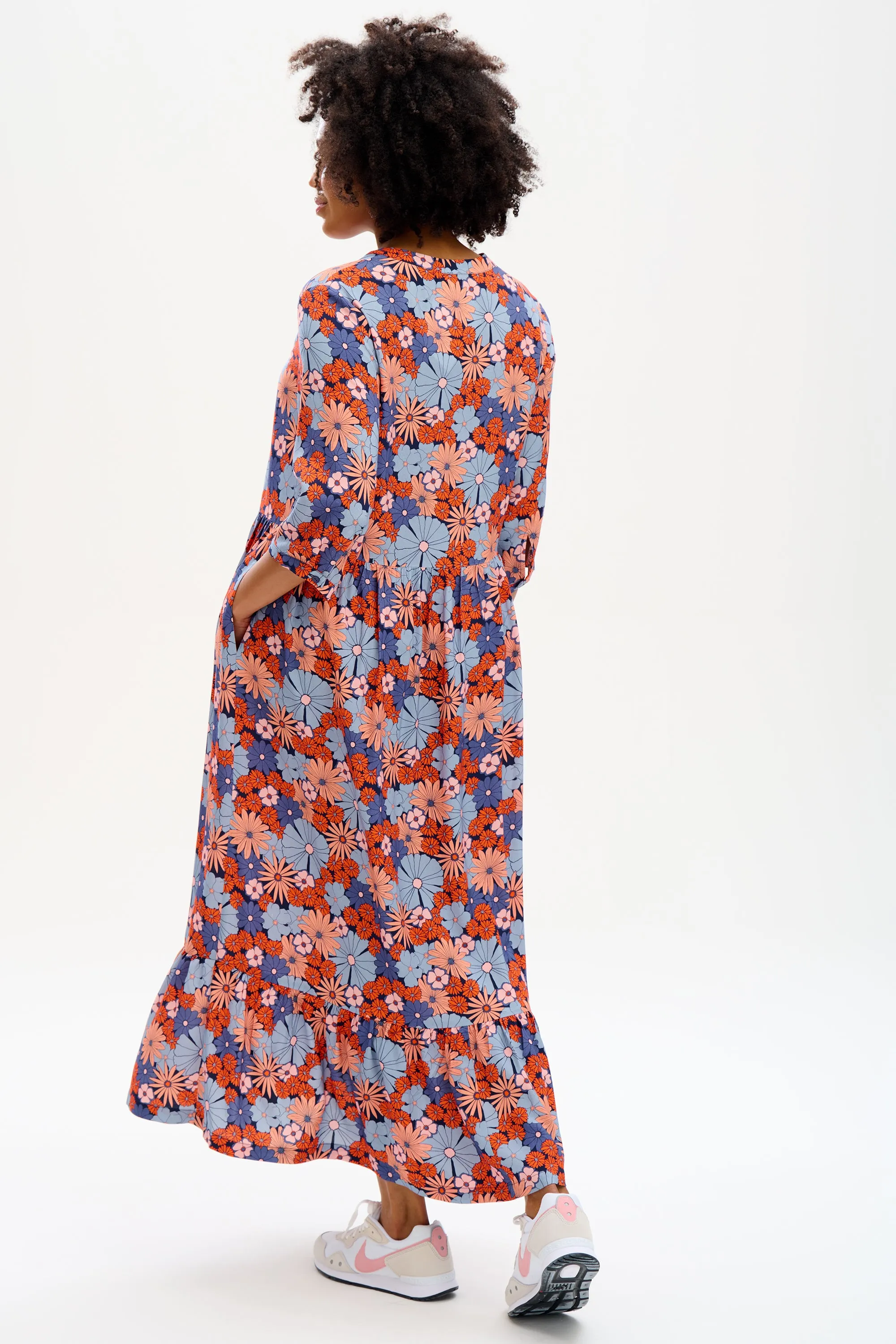 Lauren Maxi Smock Dress - Multi, Retro Floral