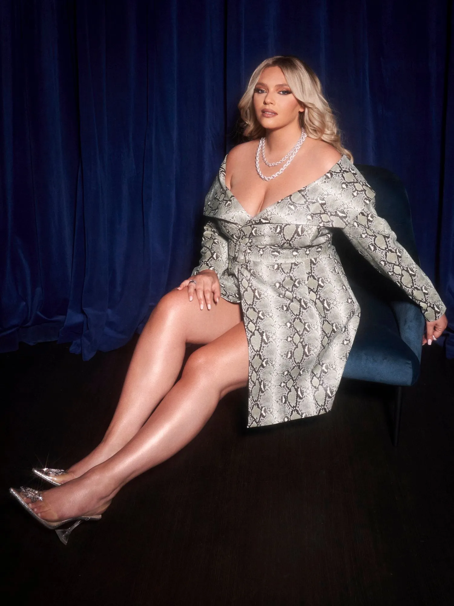 LFG Snakeskin Print Wrap Dress - Patrick Starrr x FTF