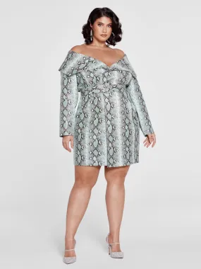 LFG Snakeskin Print Wrap Dress - Patrick Starrr x FTF