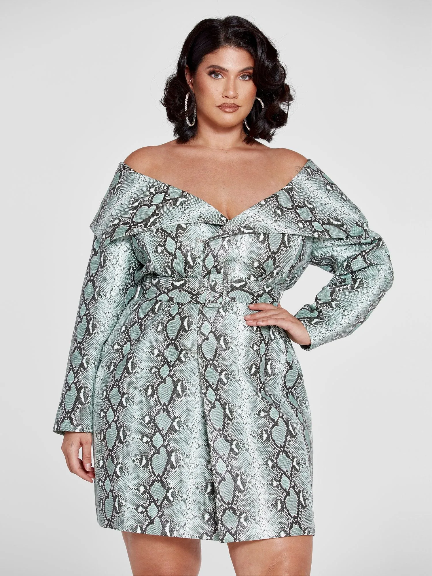 LFG Snakeskin Print Wrap Dress - Patrick Starrr x FTF