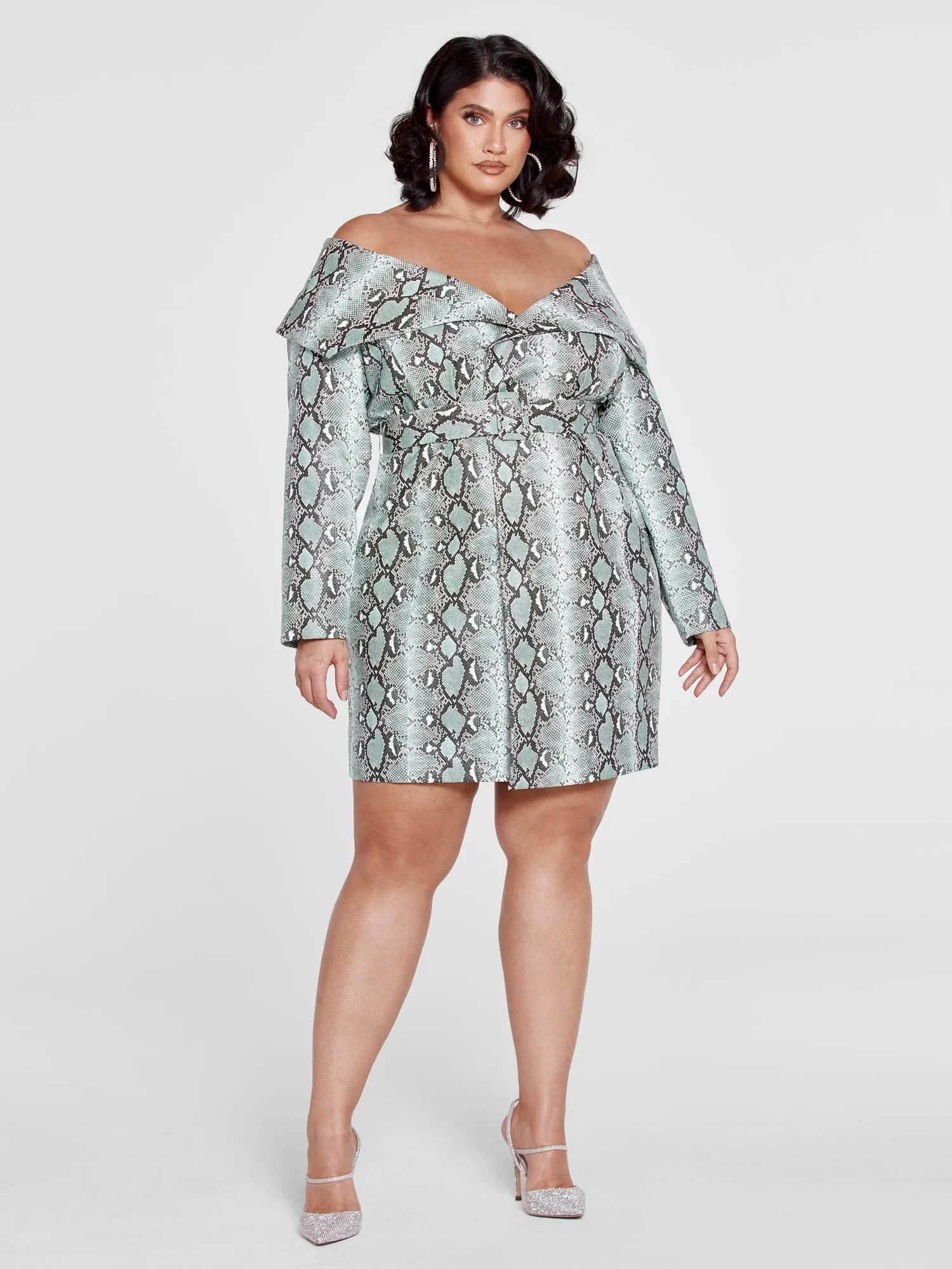 LFG Snakeskin Print Wrap Dress - Patrick Starrr x FTF