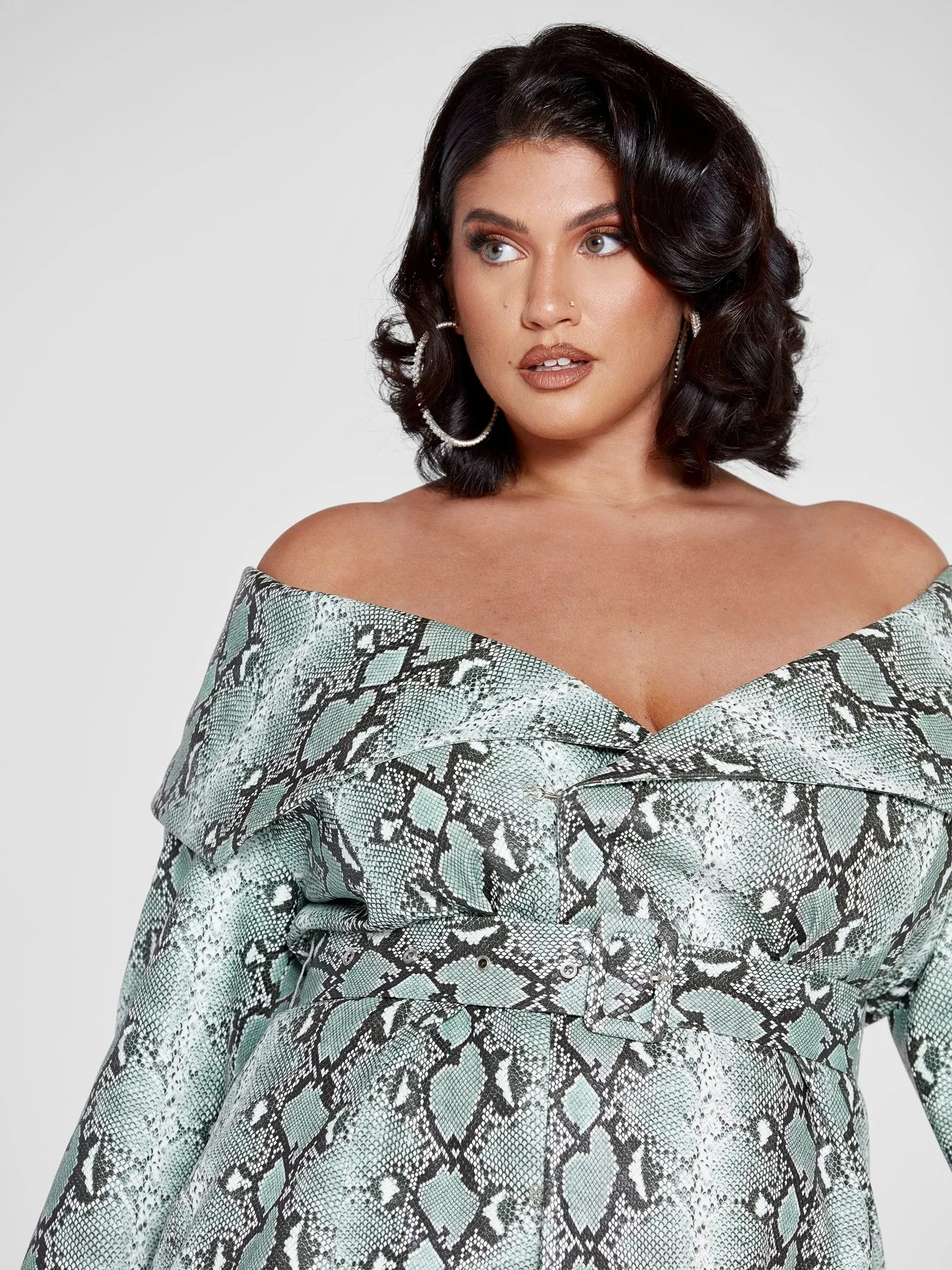 LFG Snakeskin Print Wrap Dress - Patrick Starrr x FTF