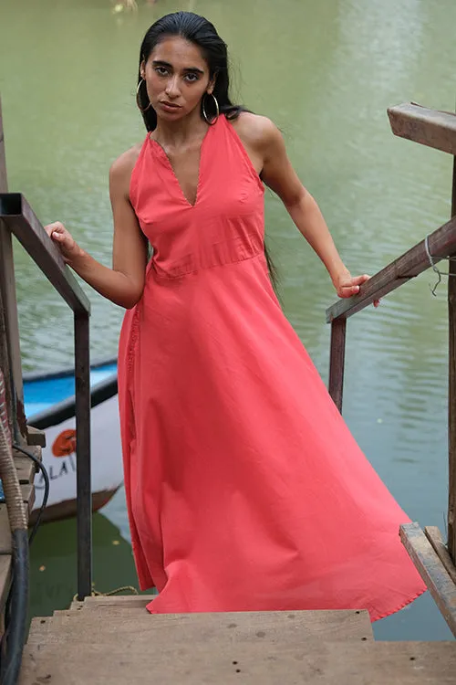 Okhai 'Marine Bay' Pure Cotton Hand Embroidered Dress