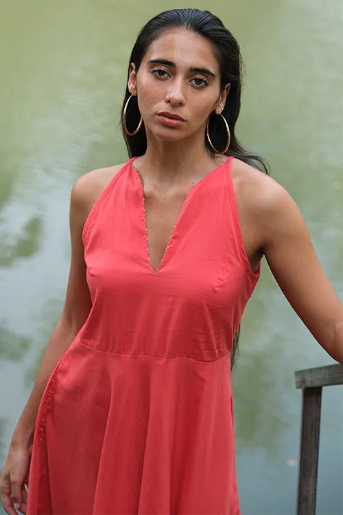 Okhai 'Marine Bay' Pure Cotton Hand Embroidered Dress