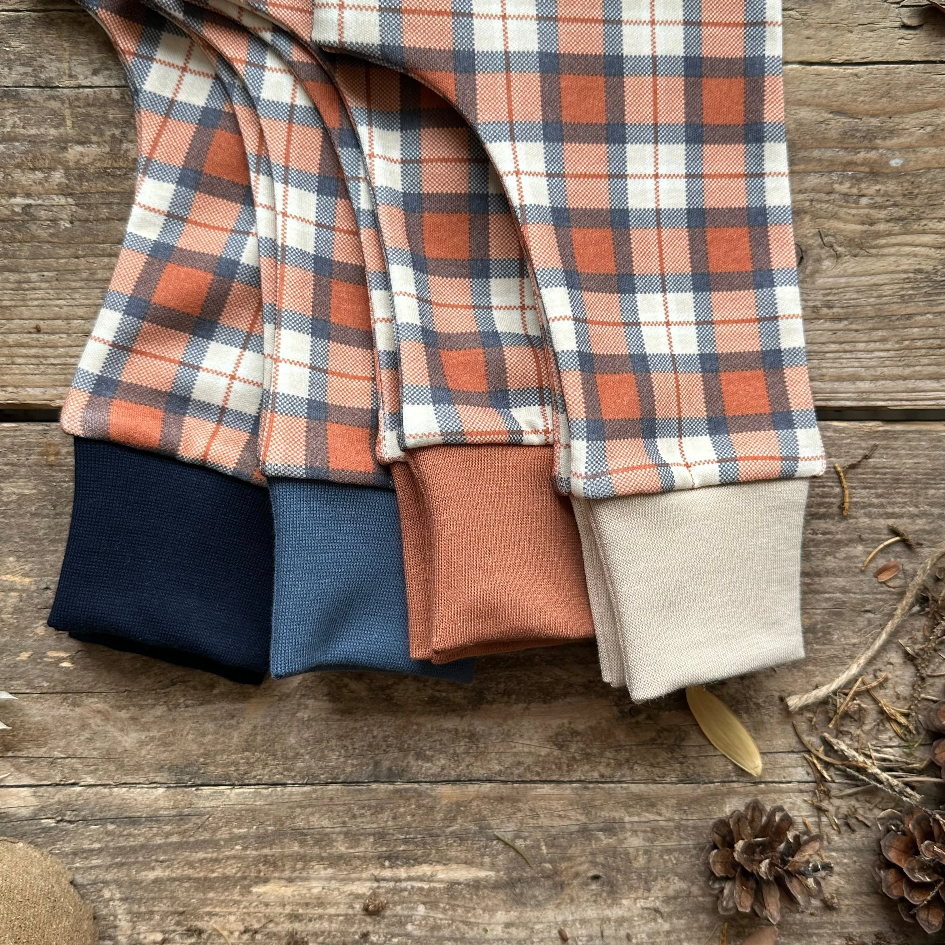 Rustic Plaid Footed Romper