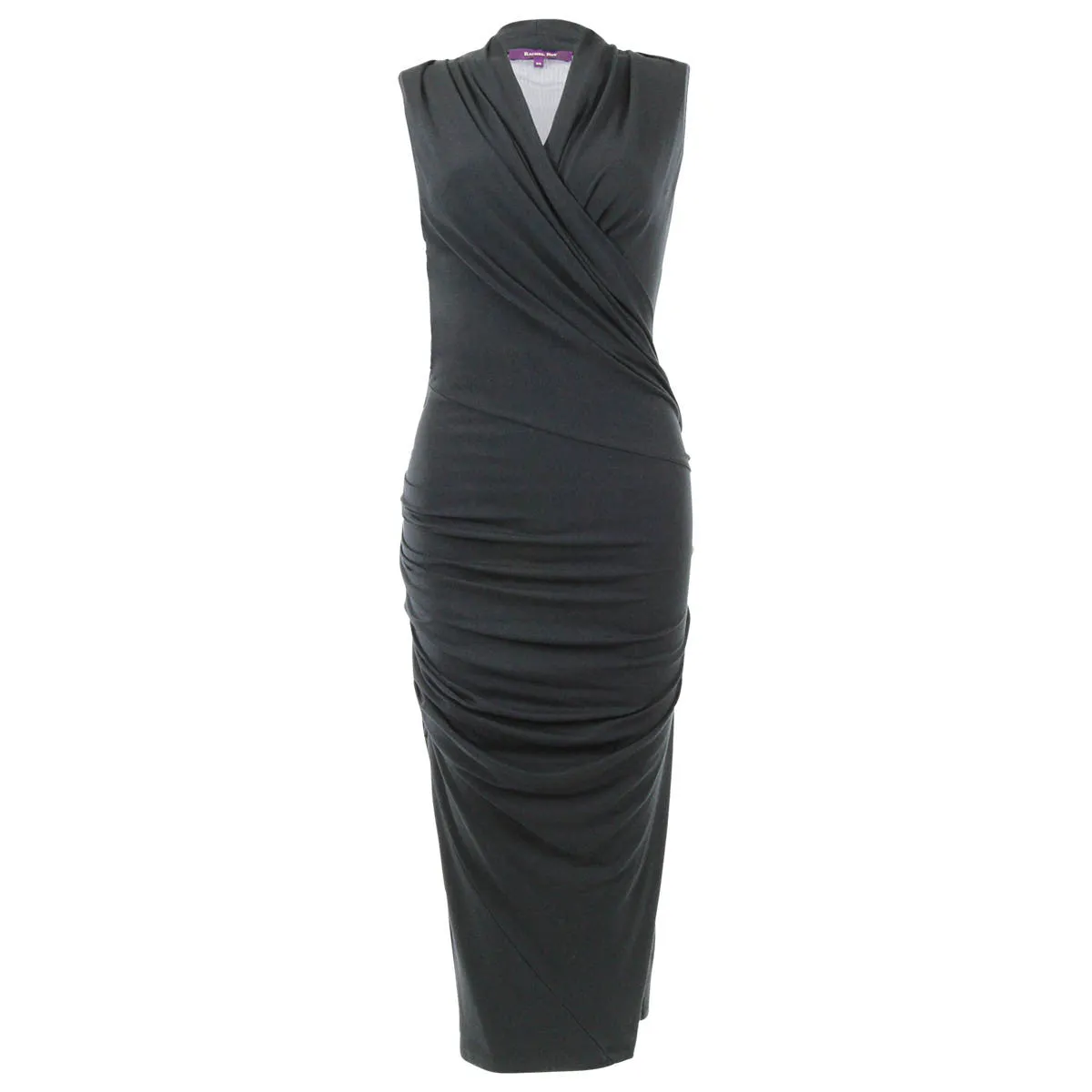 Sleeveless Midi Dress in Black Jersey