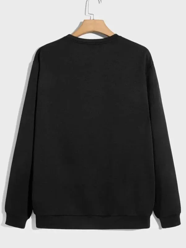 SXV  'Reflective Bear’ Printed Cool Aesthetic Drop Shoulder Oversized Sweatshirt
