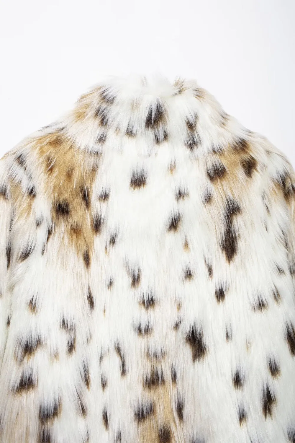 White Leopard Women Winter Faux Fur Coat