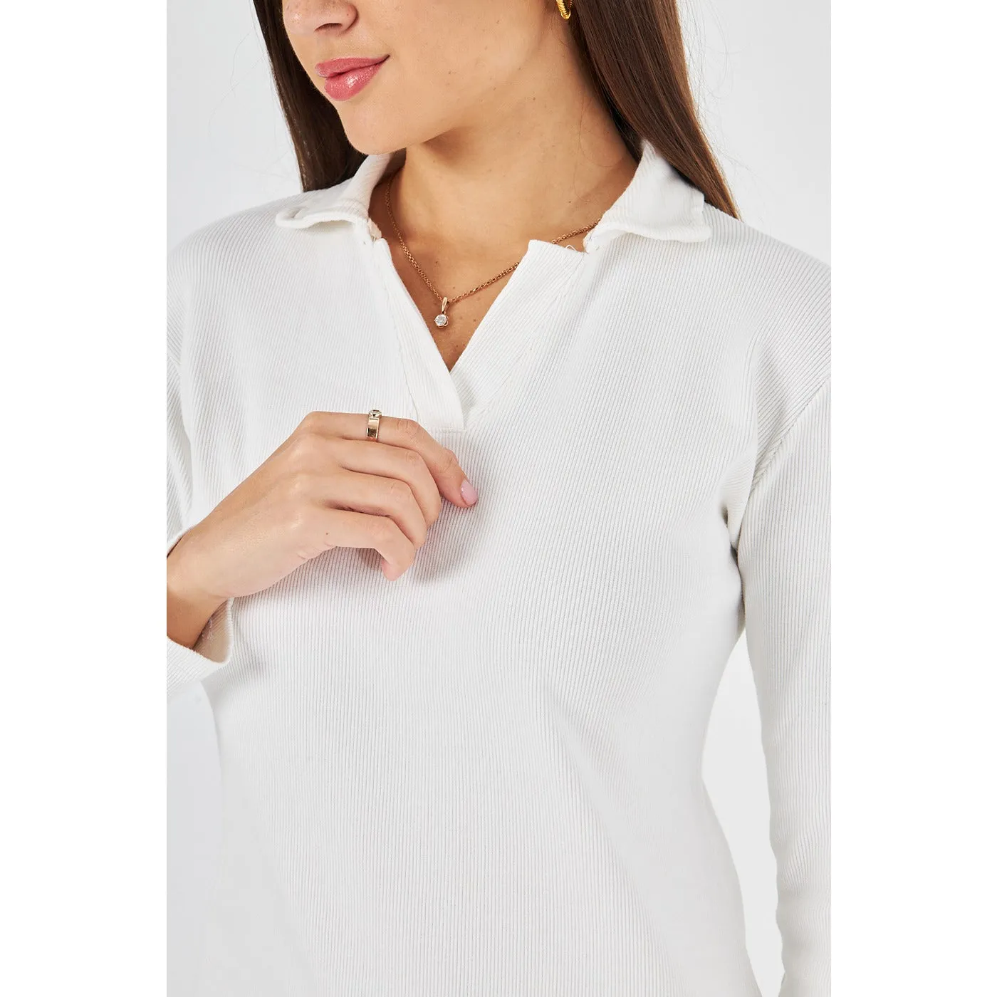White Polo Bodycon Dress
