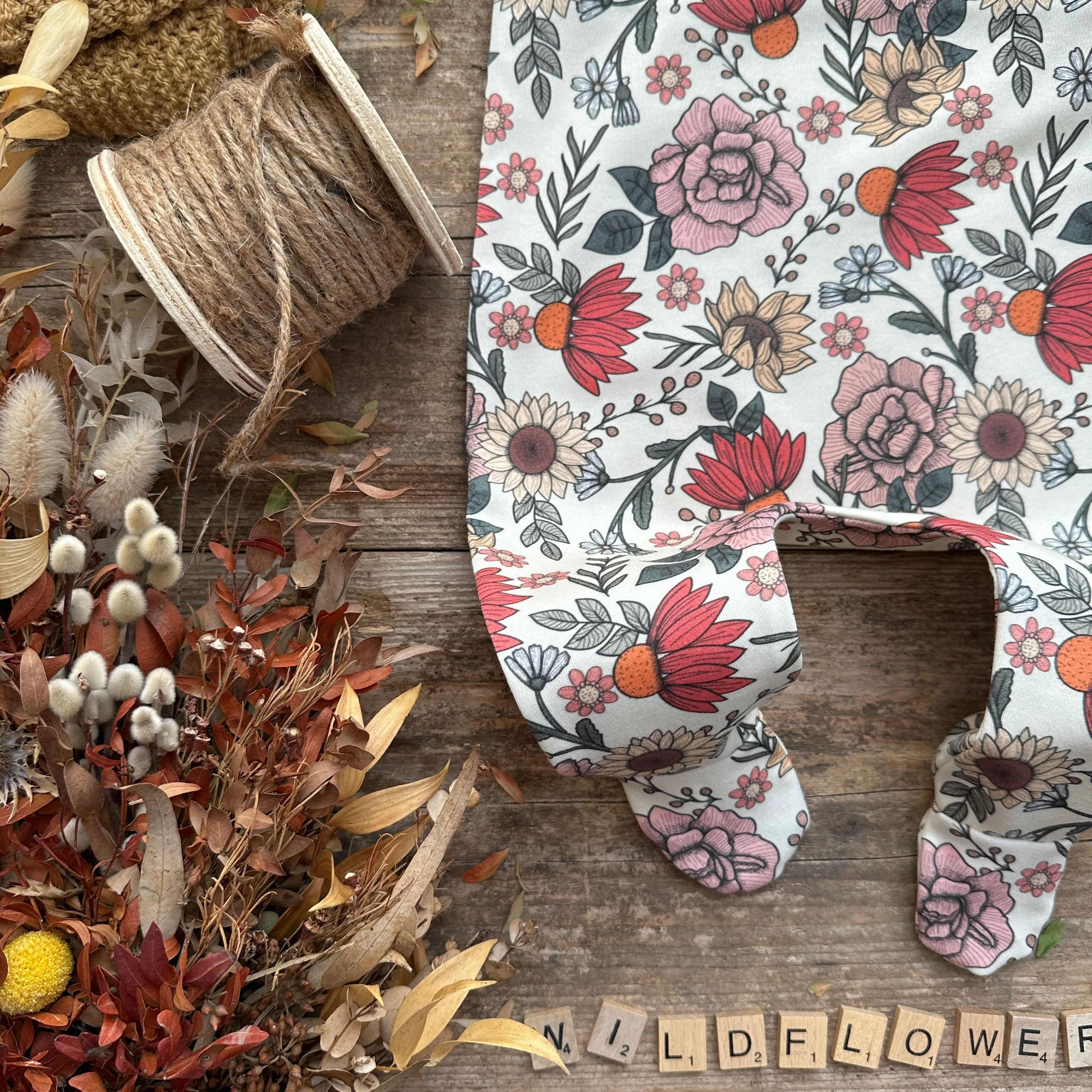 Wildflowers Footed Romper