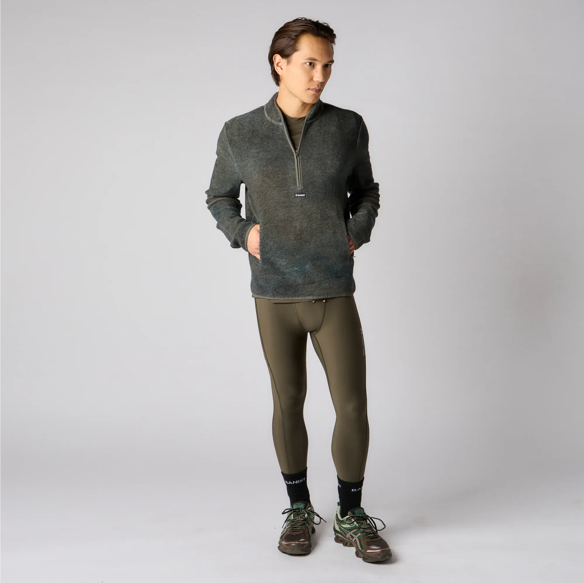 Wool Terry Quarter Zip Pullover - Men's
