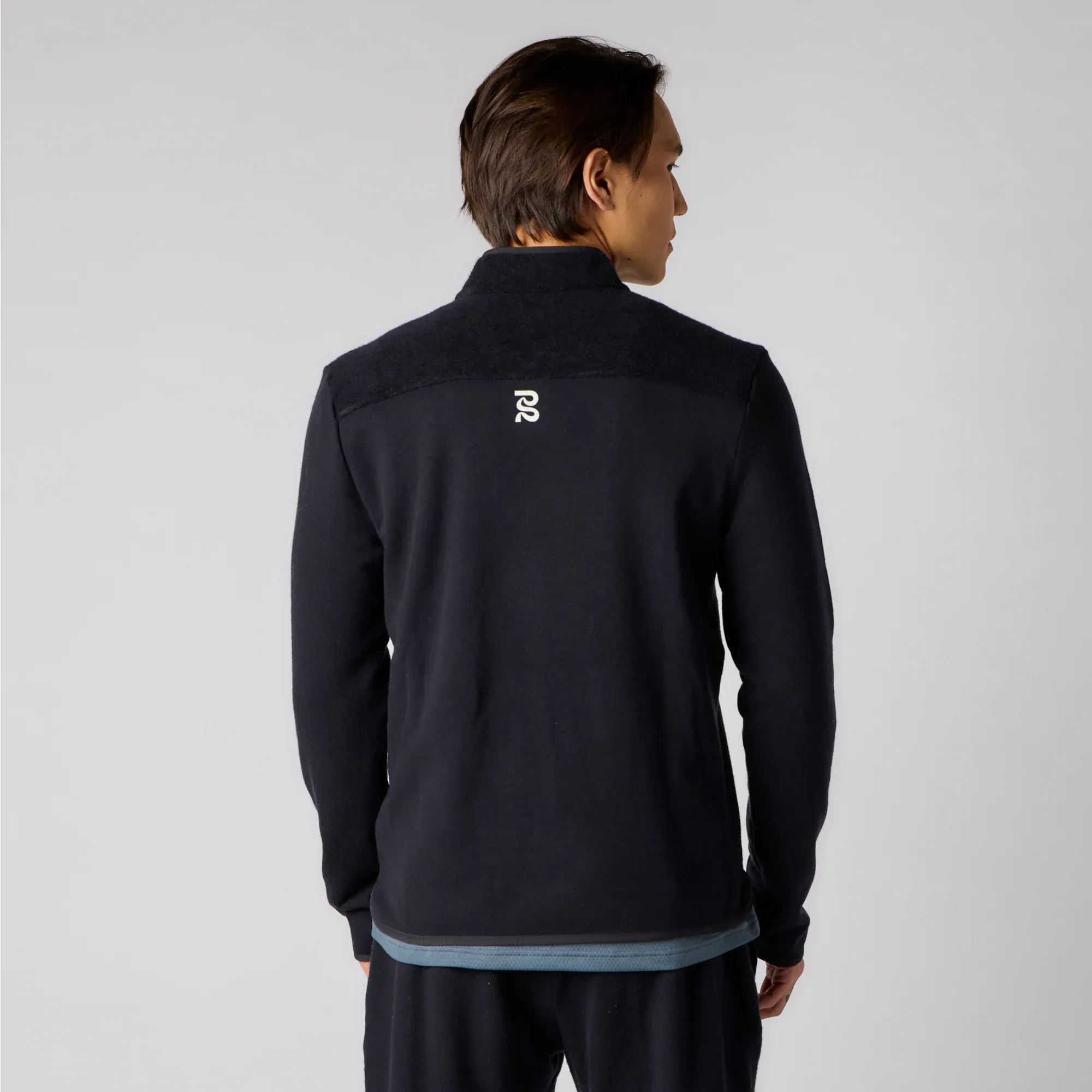 Wool Terry Quarter Zip Pullover - Men's