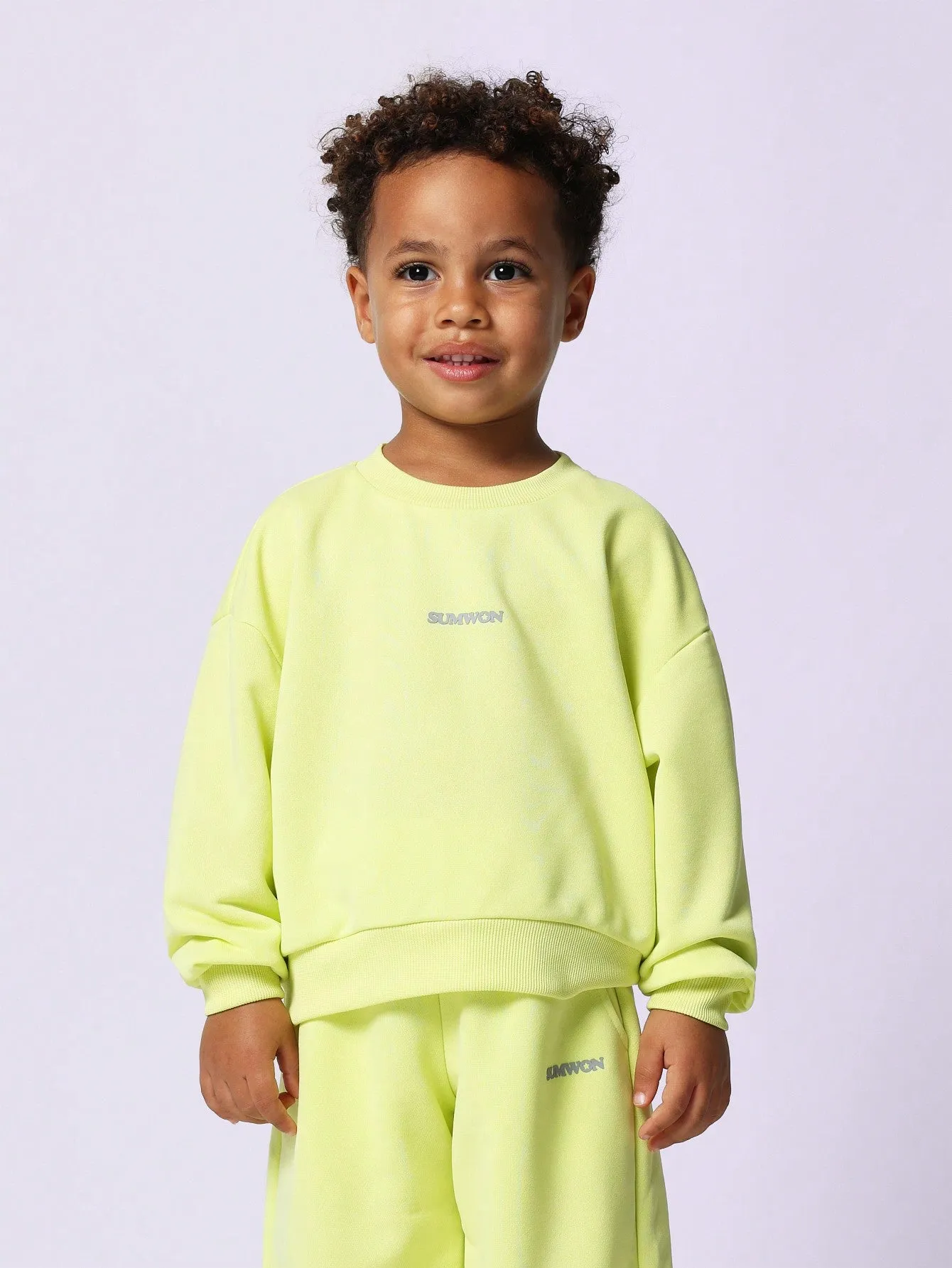 Young Boys Comfy Soft Crewneck Sweatshirt And Sweatpants 2 Piece Set